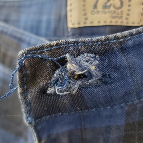 725 Originals Blue Plaid Pants Punk Emo Goth Alternative - Picture 7 of 7